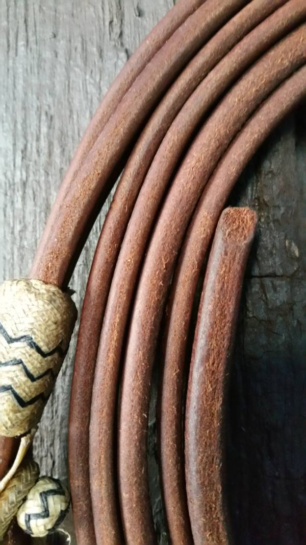 Western tack split reins rawhide connector 4