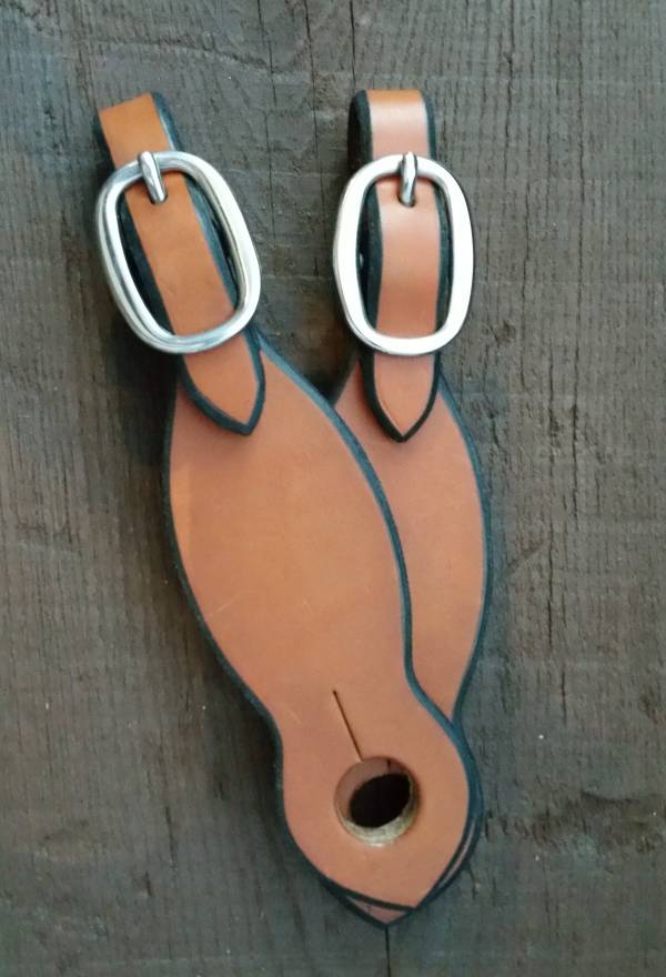 Western tack slobber straps buckle tan 1