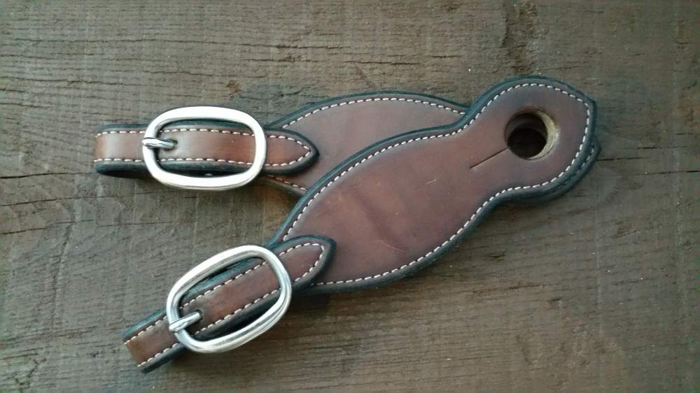 Handmade Slobber Strap Brown with Stainless Steel Buckle